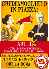 VERSO LA MANIFESTAZIONE NAZIONALE FDS DEL 12 MAGGIO. Lettera aperta della Casa del Popolo di Torpignattara alla cittadinanza