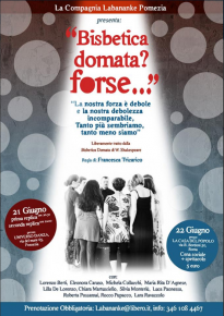 "Bisbetica domata? forse..." - 22 giugno alla Casa del Popolo di Torpignattara