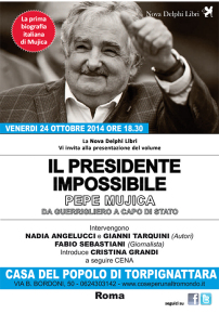 "IL PRESIDENTE IMPOSSIBILE" -  VENERDI 24 OTTOBRE 2014 ore 18,30