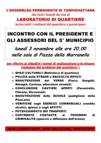 l'Assemblea permanente di Torpignattara incontra il municipio