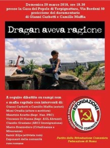 Domenica 20 marzo ore 19,30 - "Dragan aveva ragione"