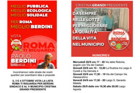 Roma Ti Riguarda Continua la campagna elettorale nel V Municipio - Cristina Grandi Presidente