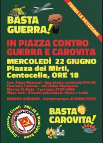 IN PIAZZA CONTROGUERRA E CAROVITA MERCOLEDÌ 22 GIUGNO